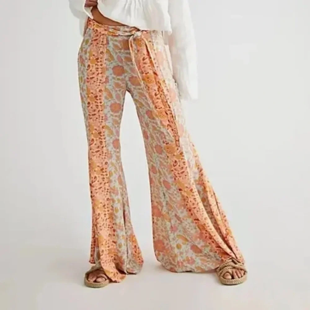 Free People Bali Sultry Boho Flare Pants - Picture 1 of 2